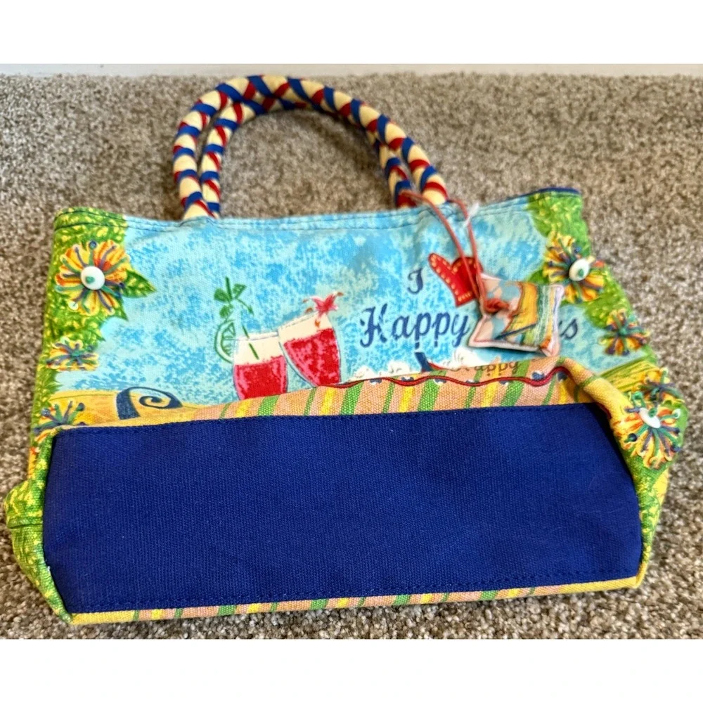 Goin' Costal Sun N Sand Handbag Purse Beach Vacation Happy Hour Tote